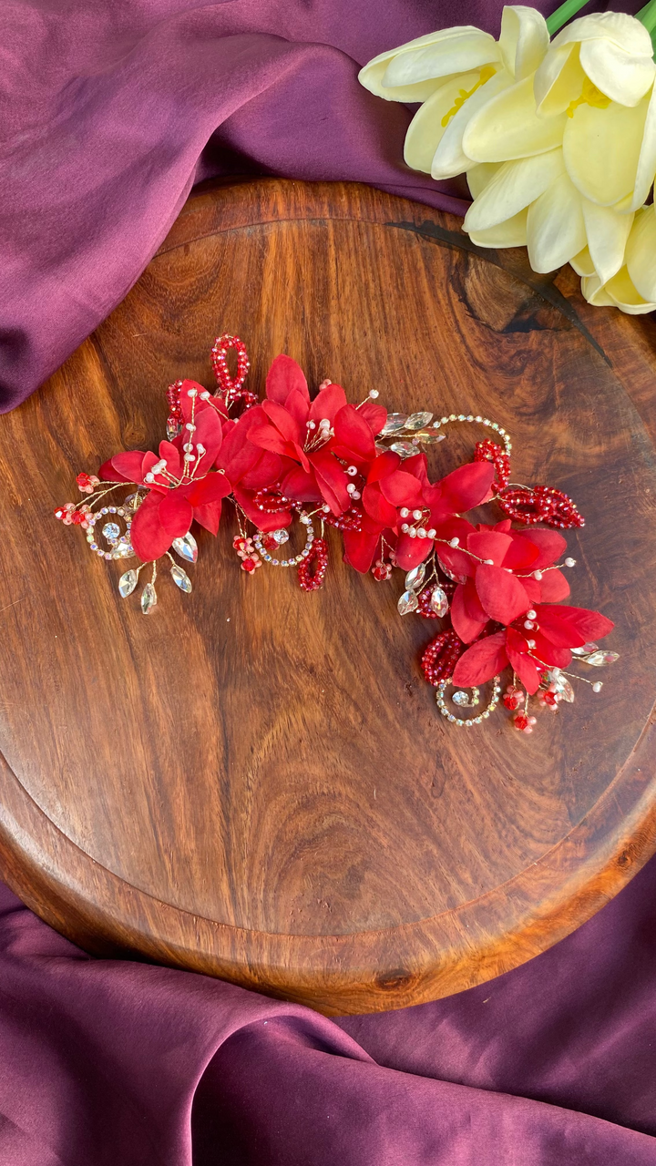 Handcrafted Hair Accessory Flower - Design 106