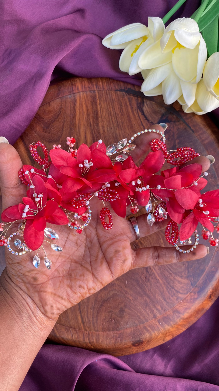 Handcrafted Hair Accessory Flower - Design 106