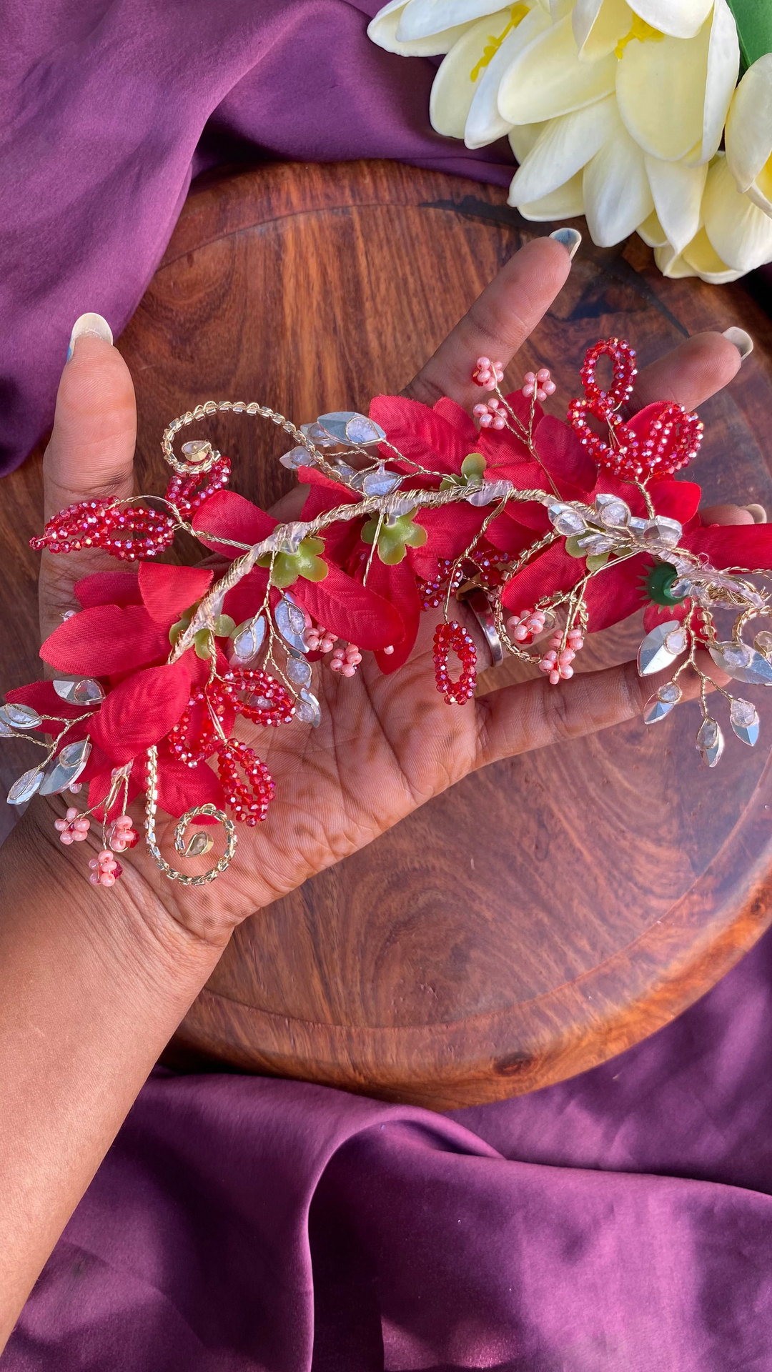 Handcrafted Hair Accessory Flower - Design 106