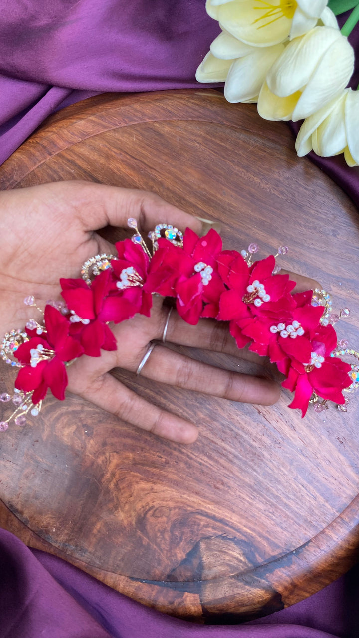 Handcrafted Hair Accessory Flower - Design 121