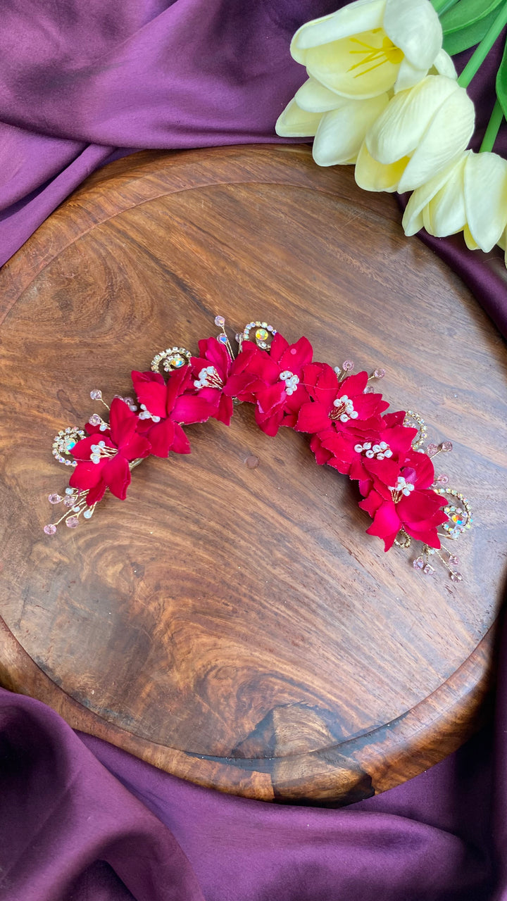 Handcrafted Hair Accessory Flower - Design 121