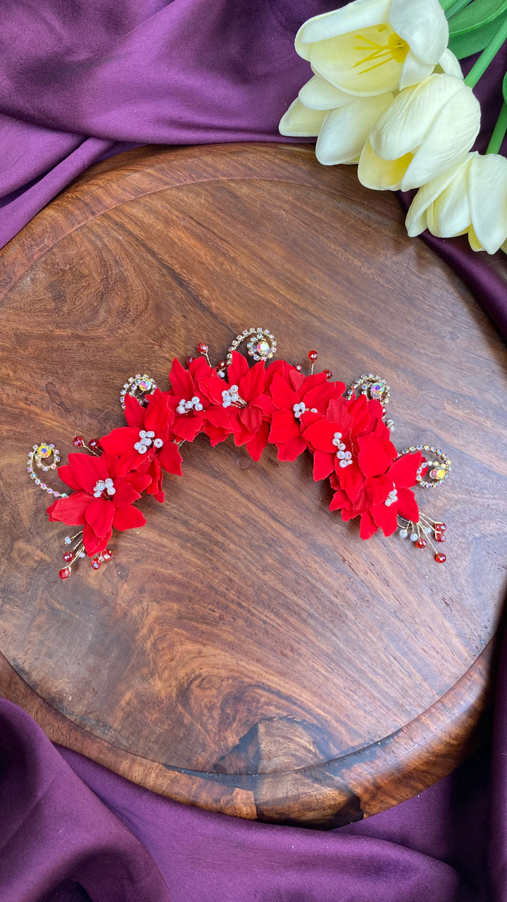 Handcrafted Hair Accessory Flower - Design 123