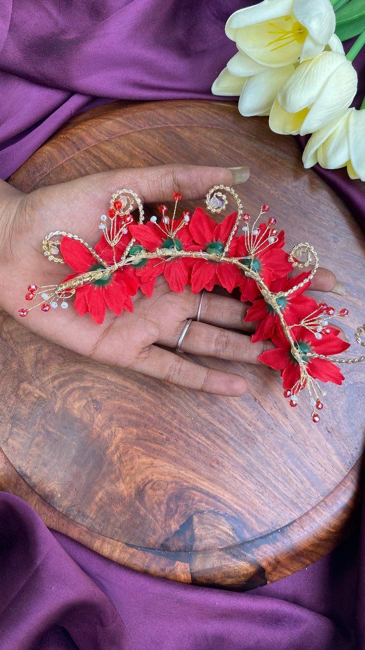 Handcrafted Hair Accessory Flower - Design 123