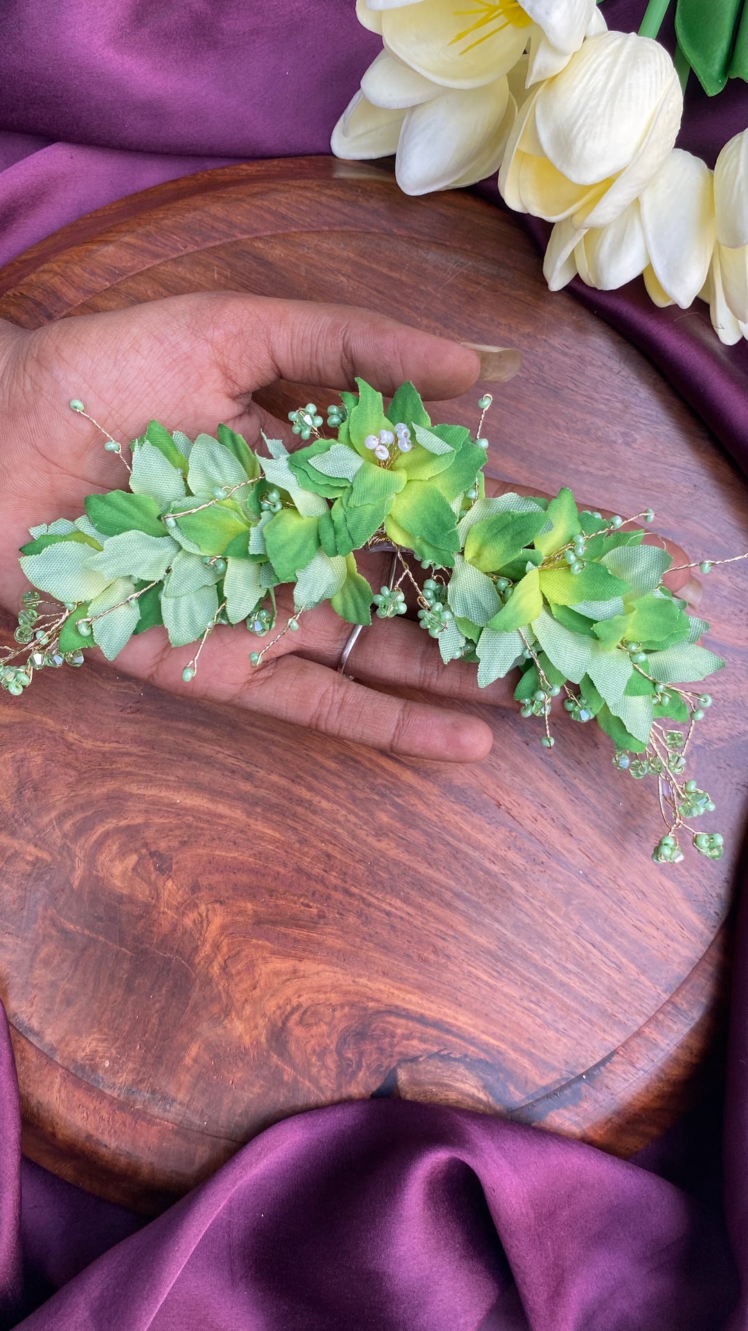 Handcrafted Hair Accessory Flower - Design 128