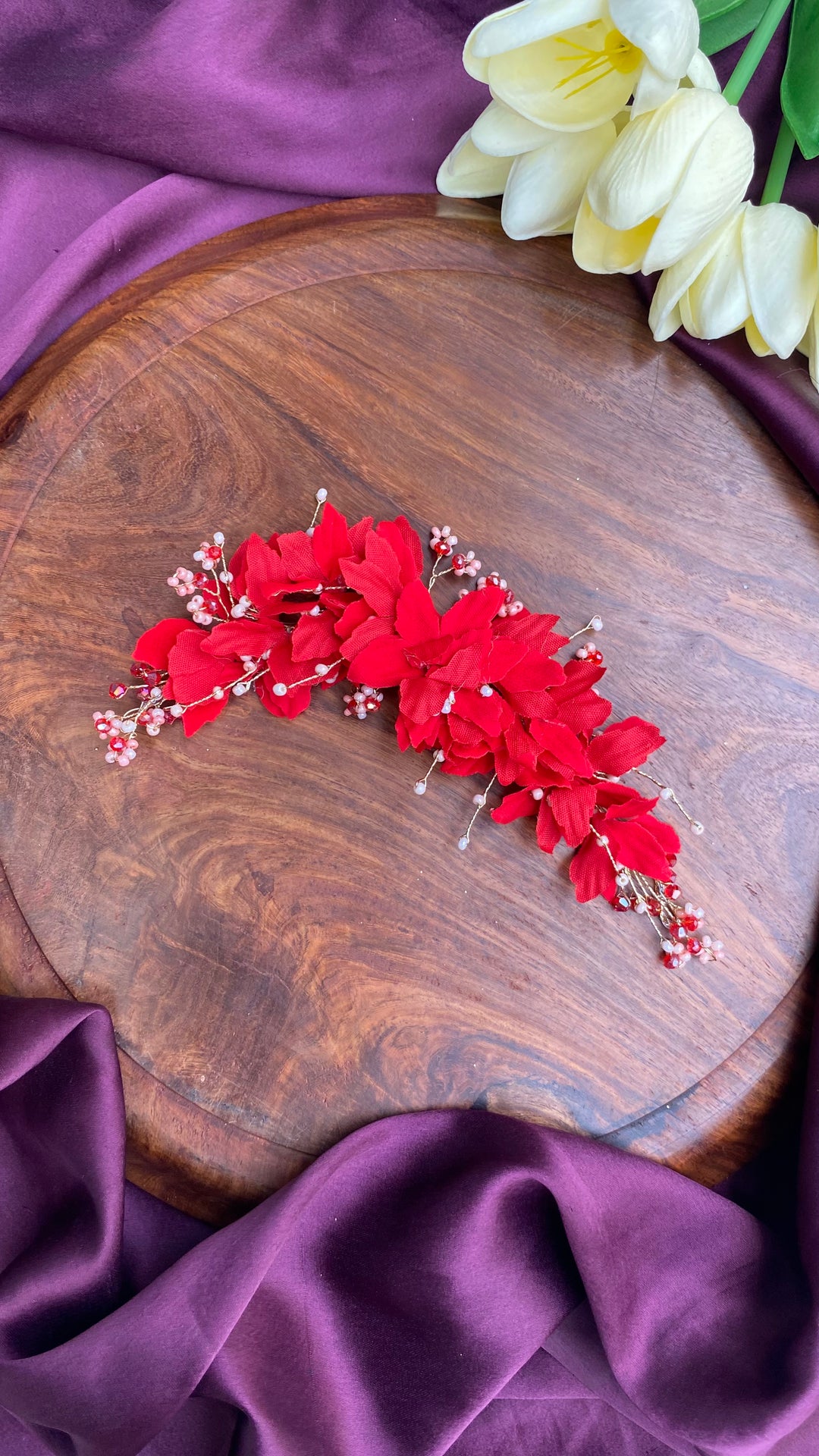 Handcrafted Hair Accessory Flower - Design 132