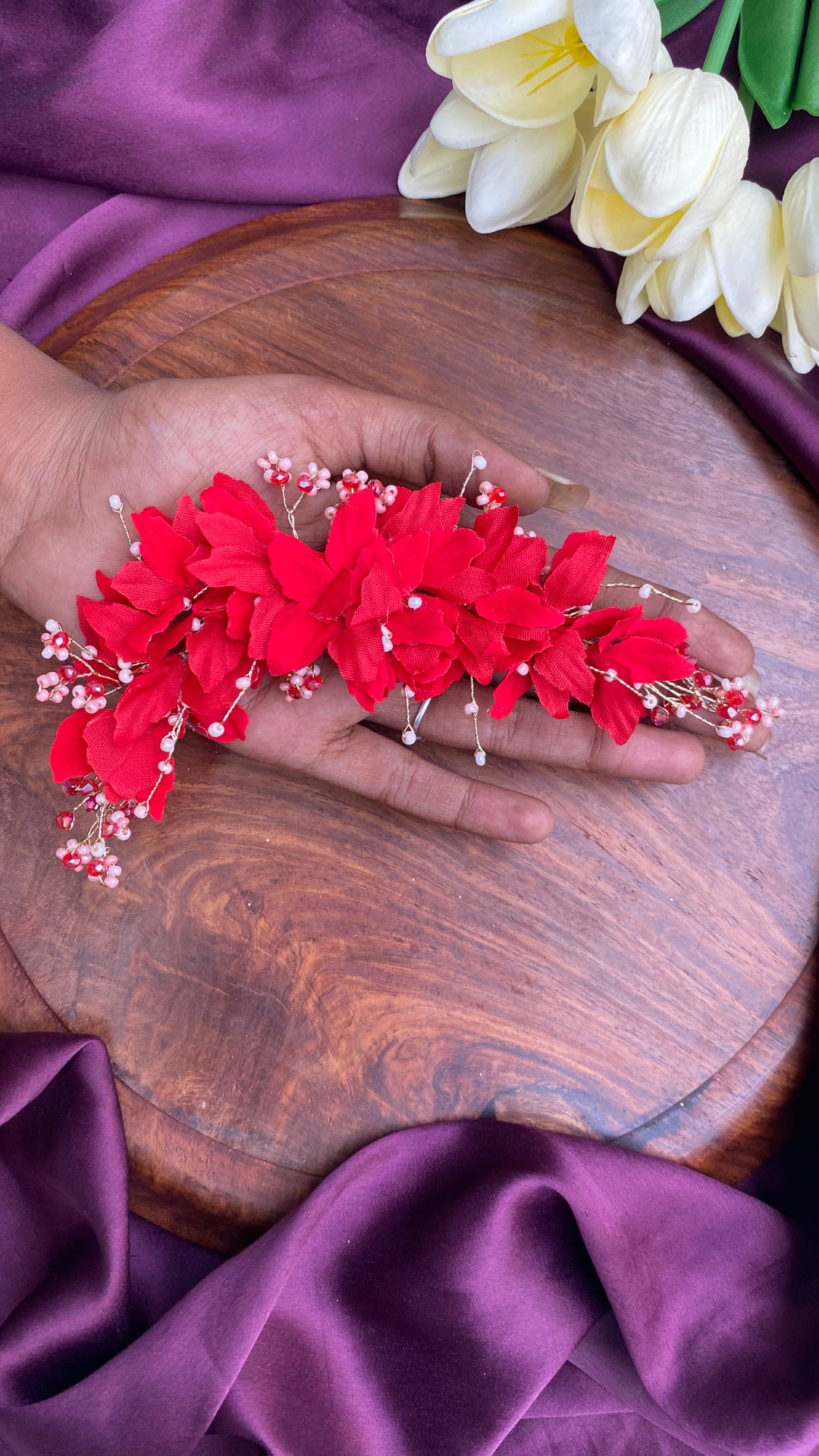 Handcrafted Hair Accessory Flower - Design 132