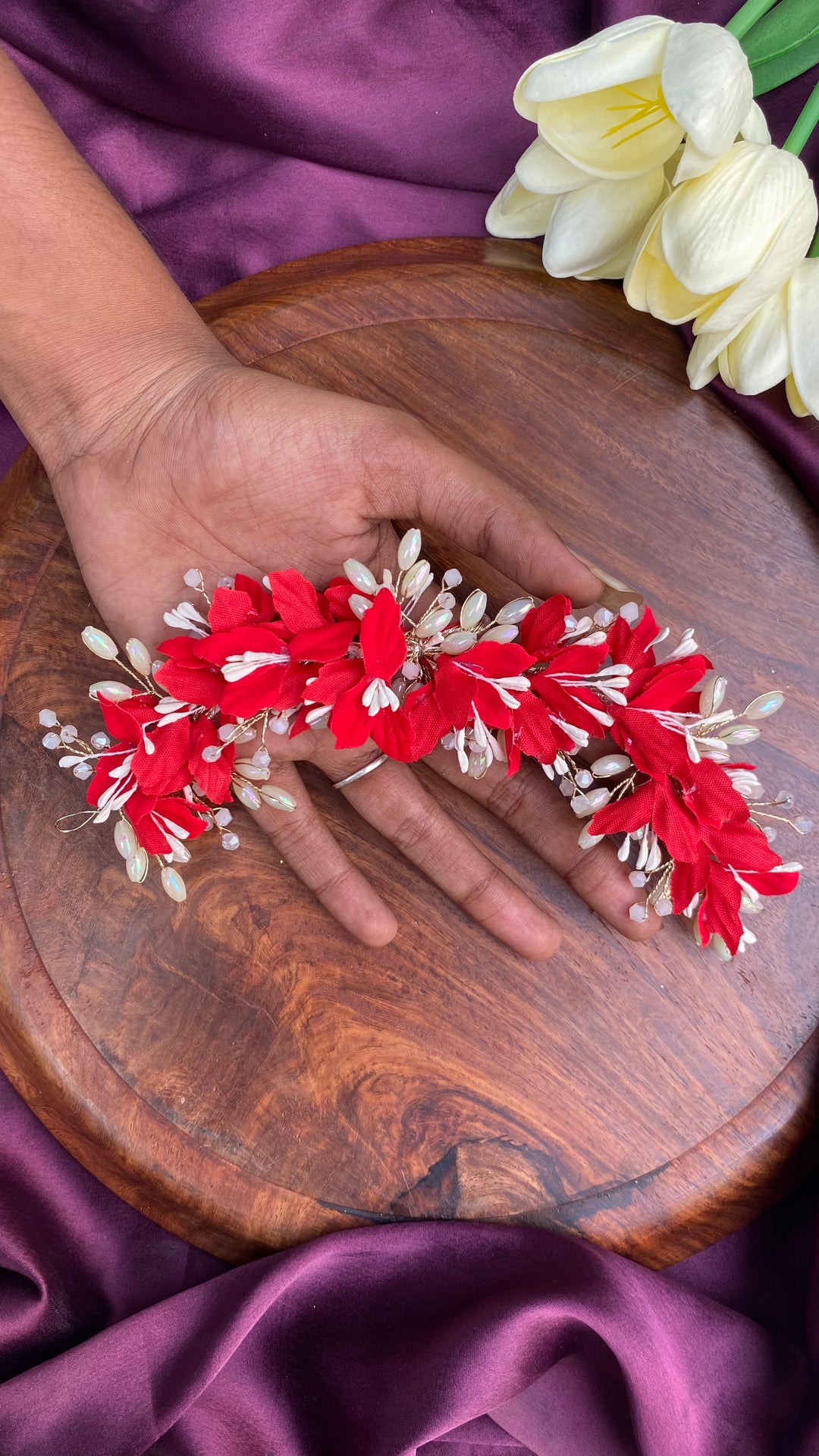 Handcrafted Hair Accessory Flower - Design 135