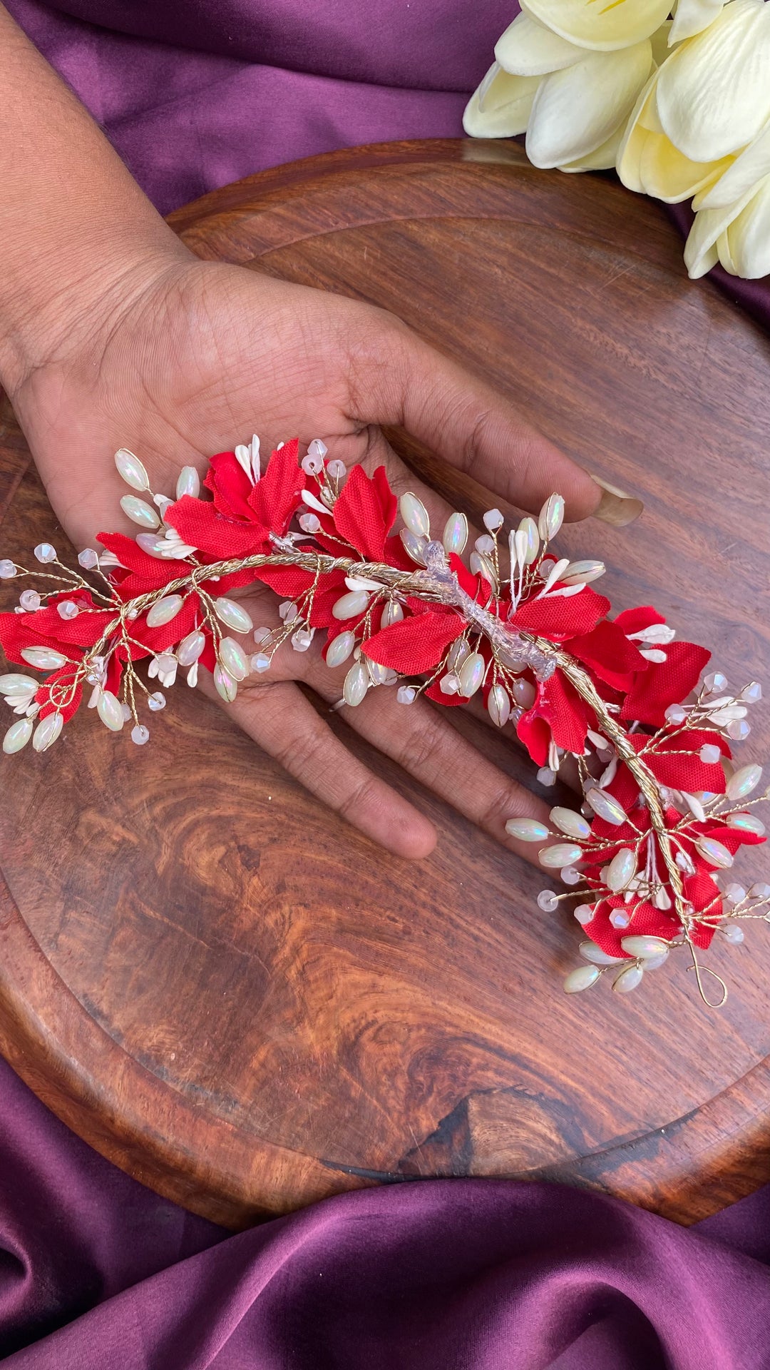 Handcrafted Hair Accessory Flower - Design 135