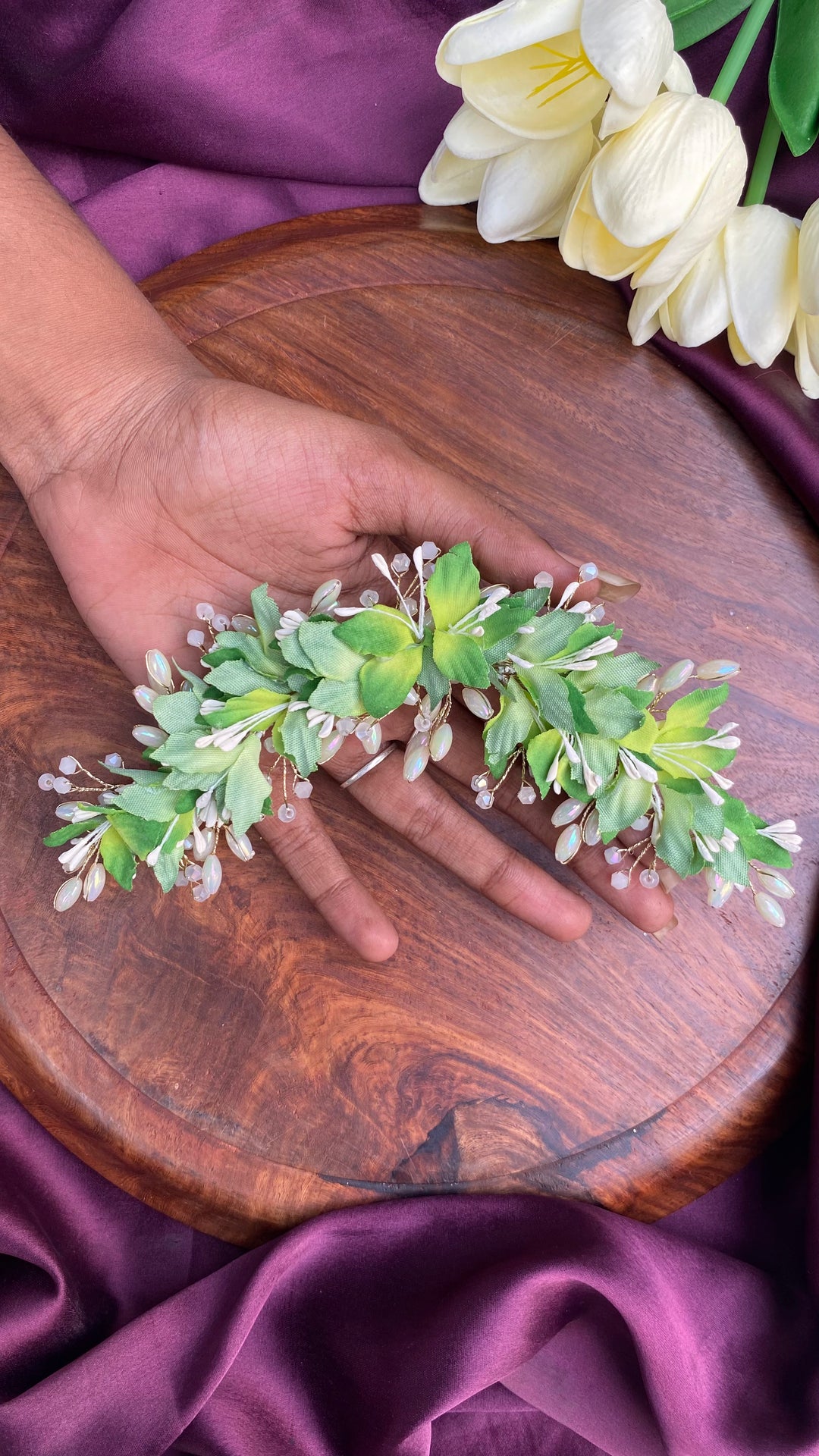 Handcrafted Hair Accessory Flower - Design 136