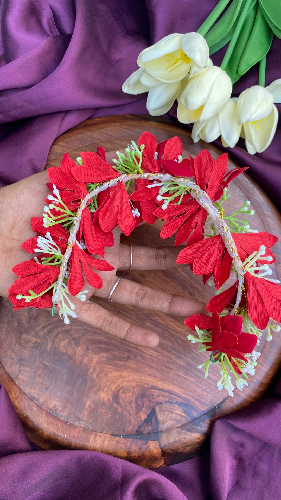 Handcrafted Hair Accessory Flower - Design 147