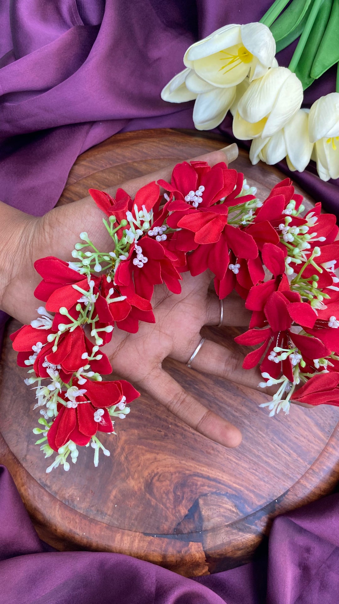 Handcrafted Hair Accessory Flower - Design 147