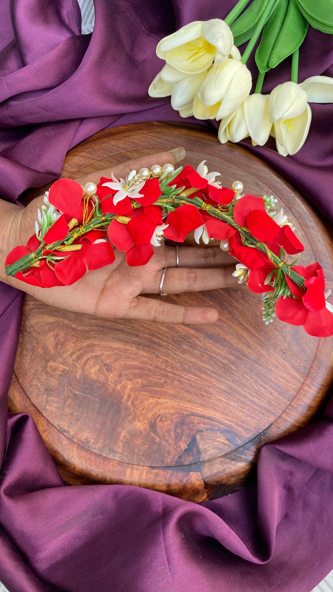 Handcrafted Hair Accessory Flower - Design 148