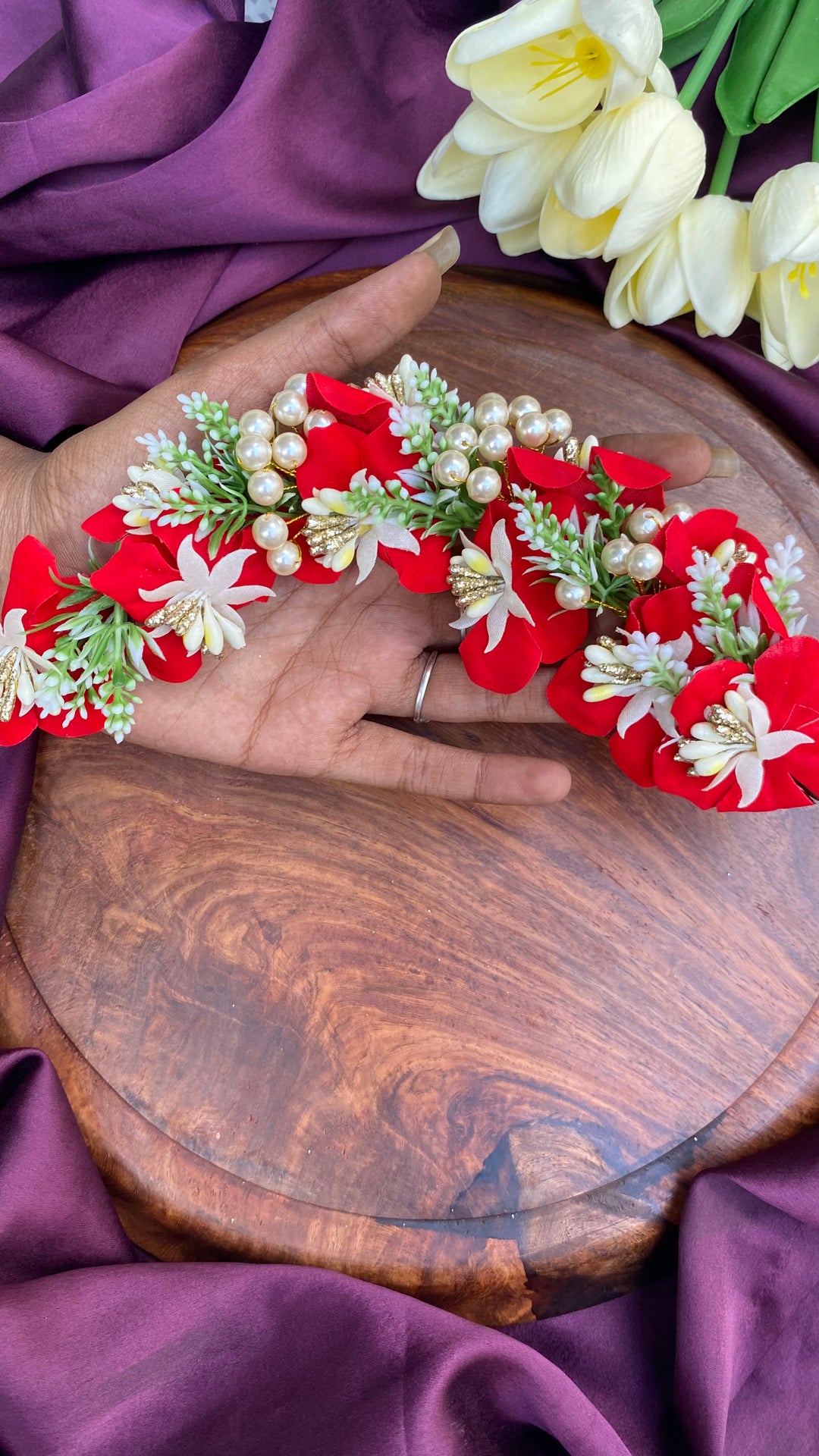 Handcrafted Hair Accessory Flower - Design 148