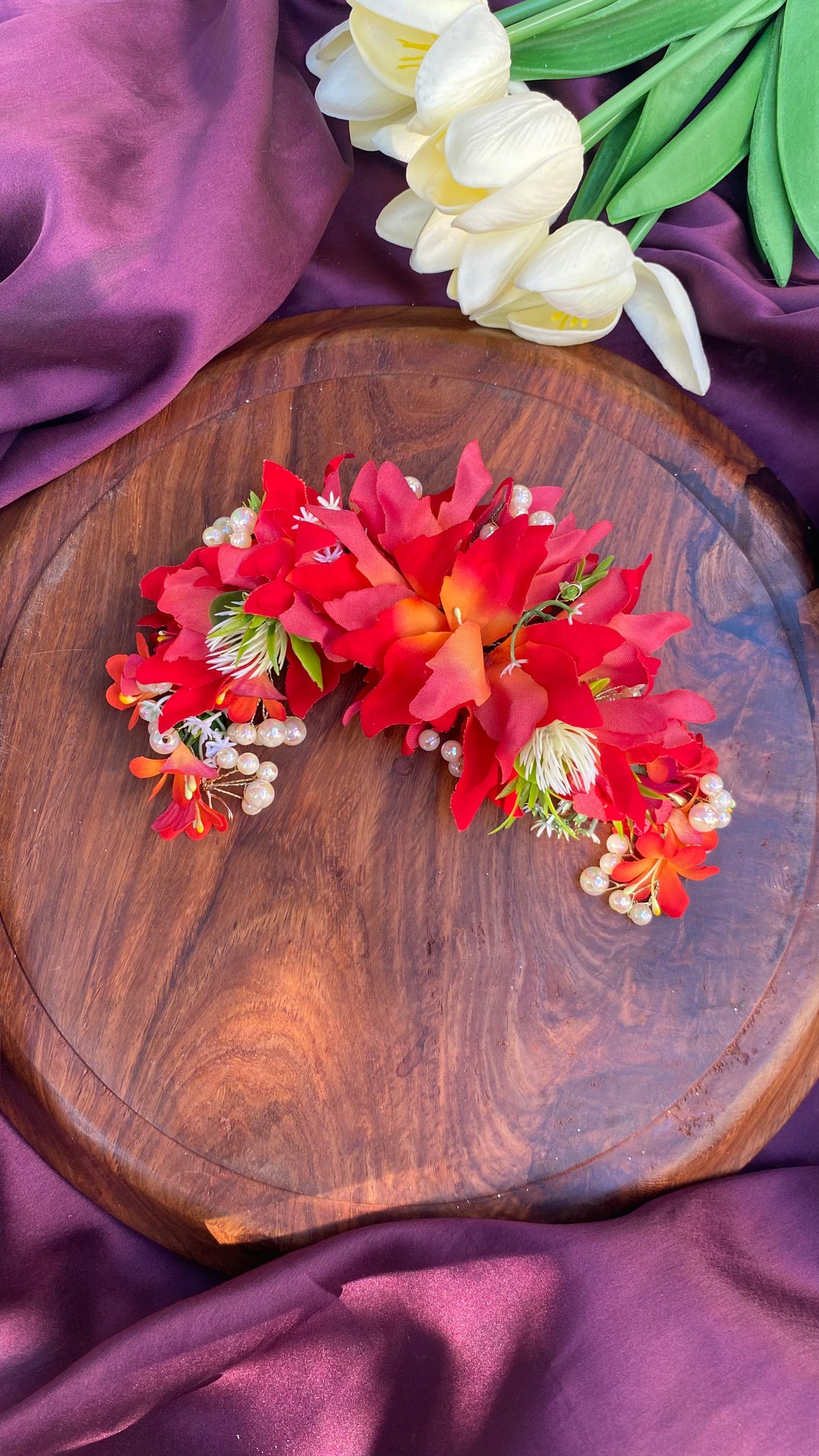 Handcrafted Hair Accessory Flower - Design 149