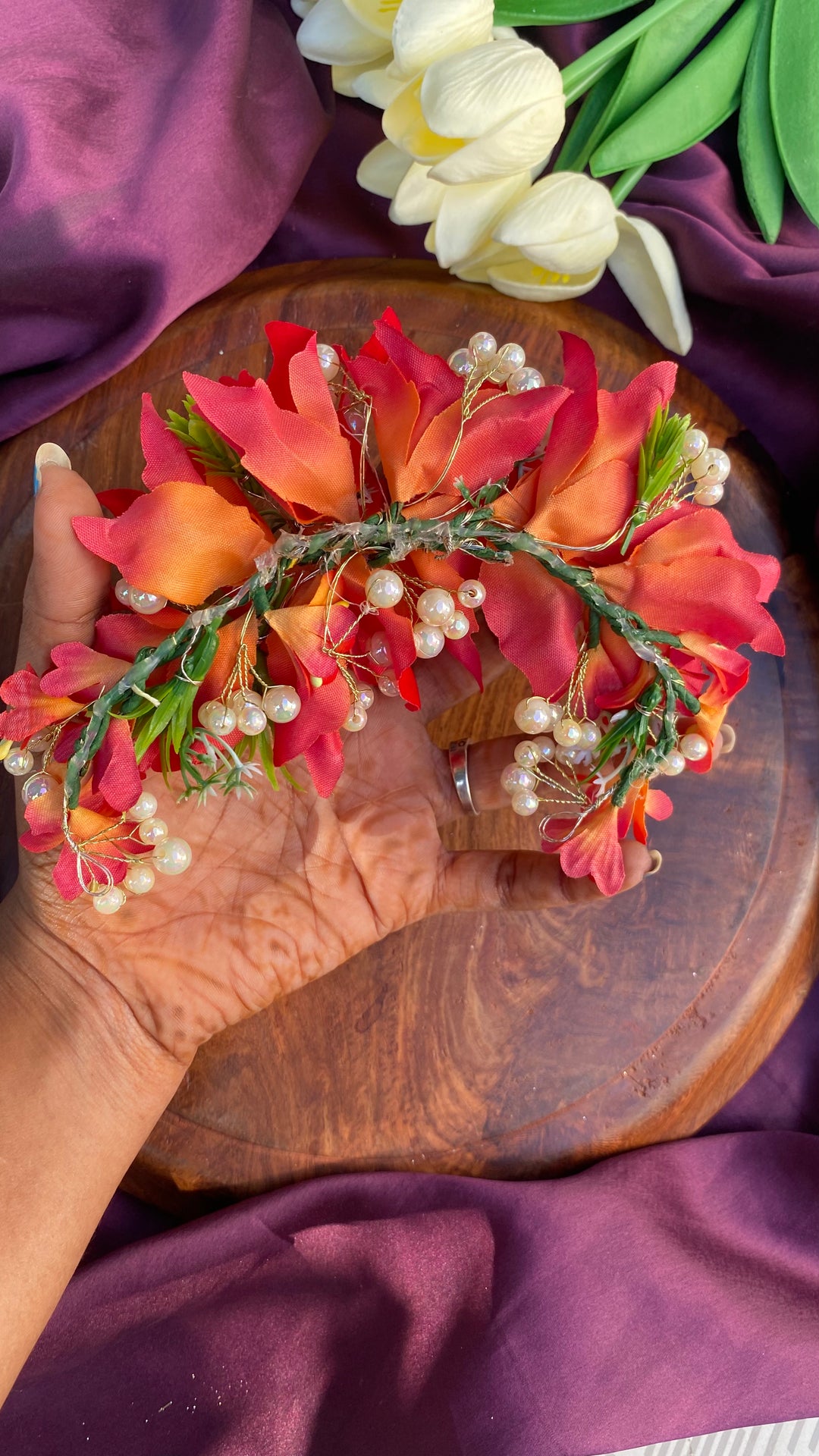 Handcrafted Hair Accessory Flower - Design 149