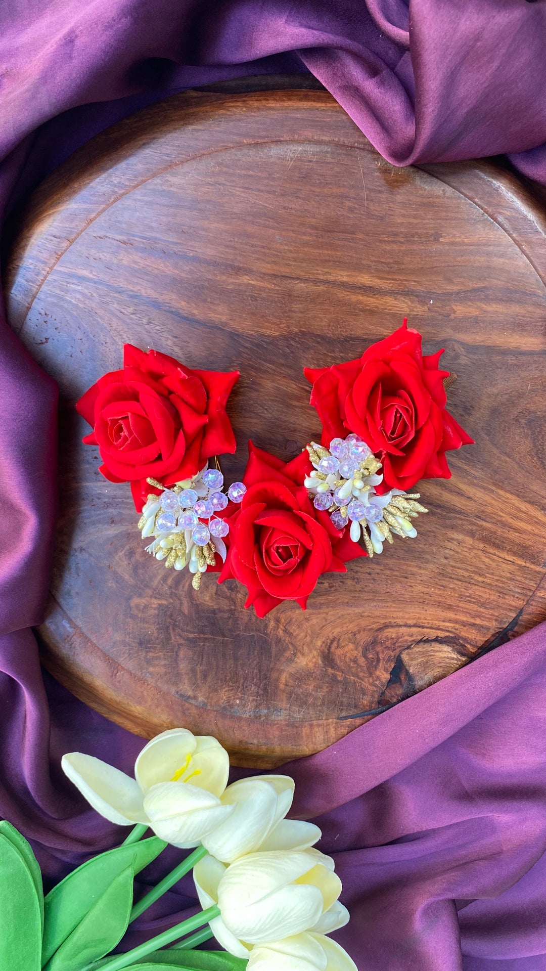 Handcrafted Hair Accessory Flower - Design 153