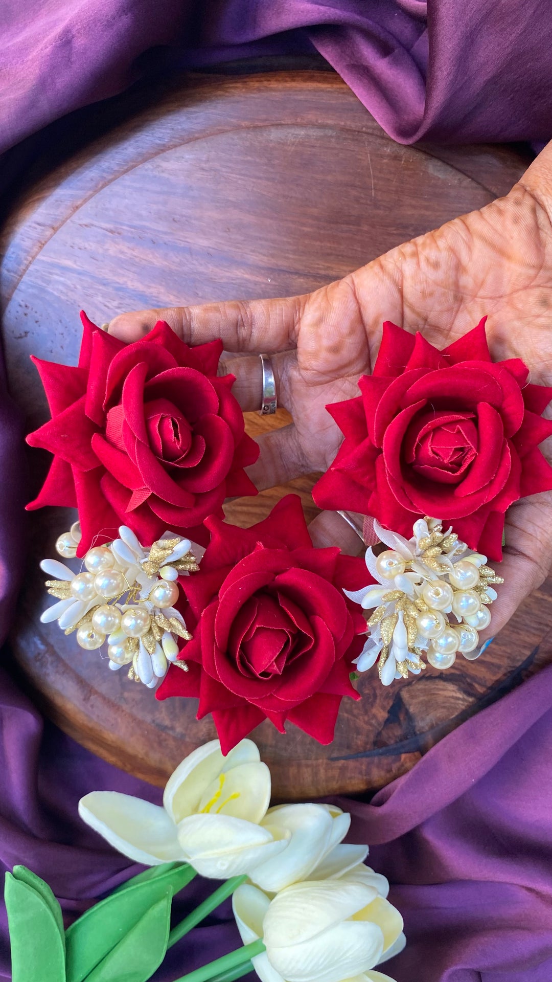 Handcrafted Hair Accessory Flower - Design 154