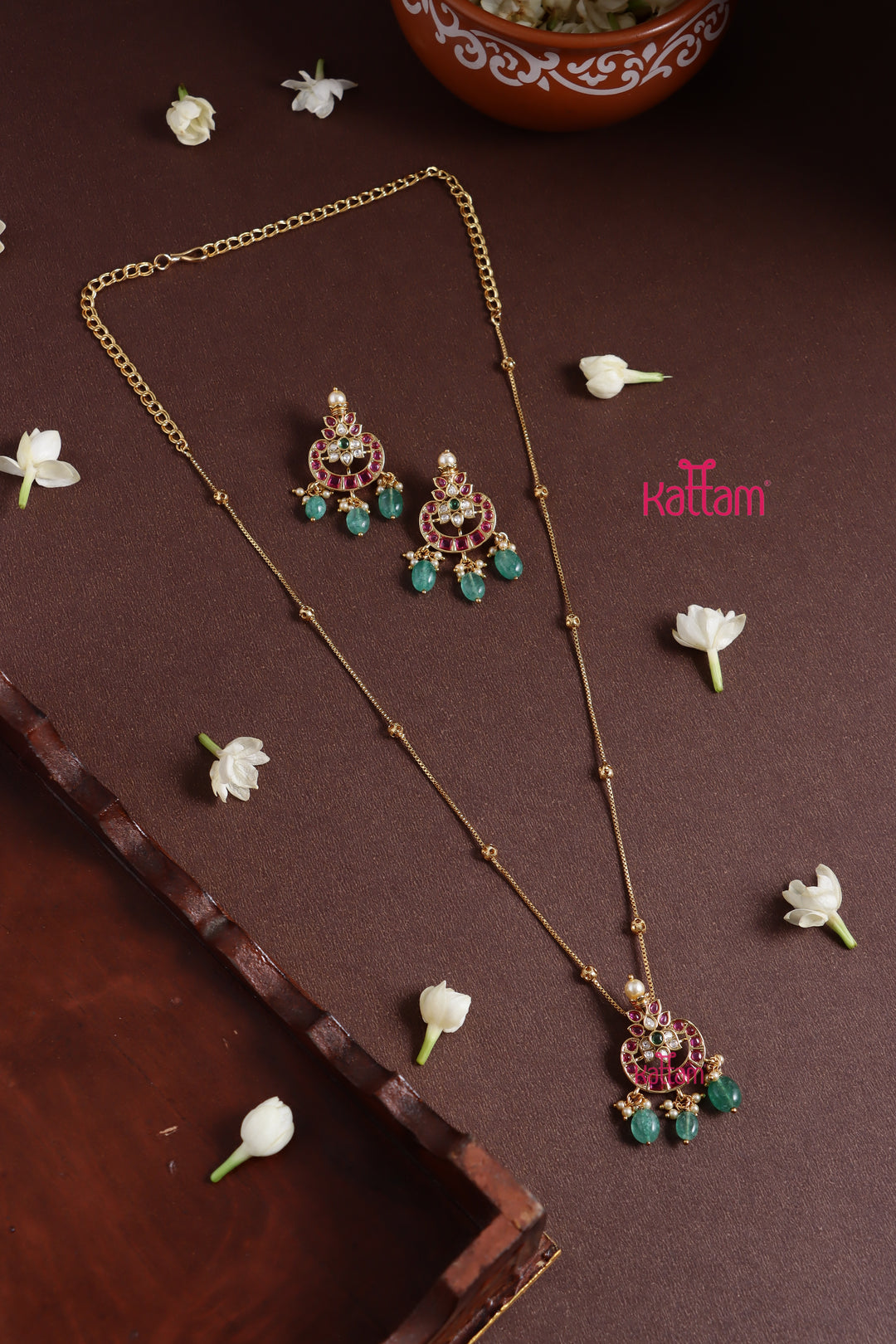 Chandbali Bead Dollar Chain Set