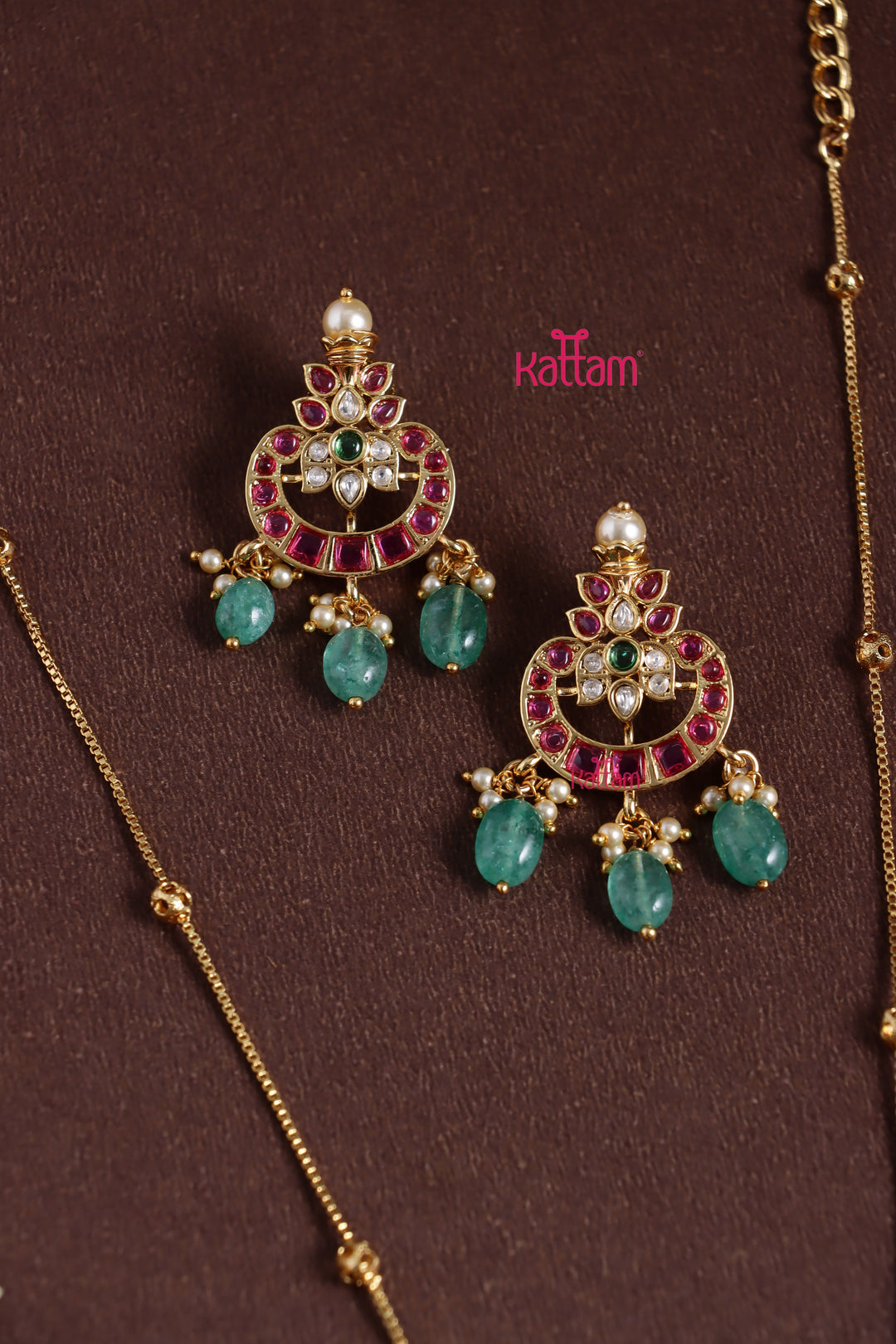 Chandbali Bead Dollar Chain Set