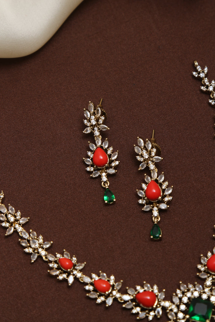 Coral Stone Elegant Necklace