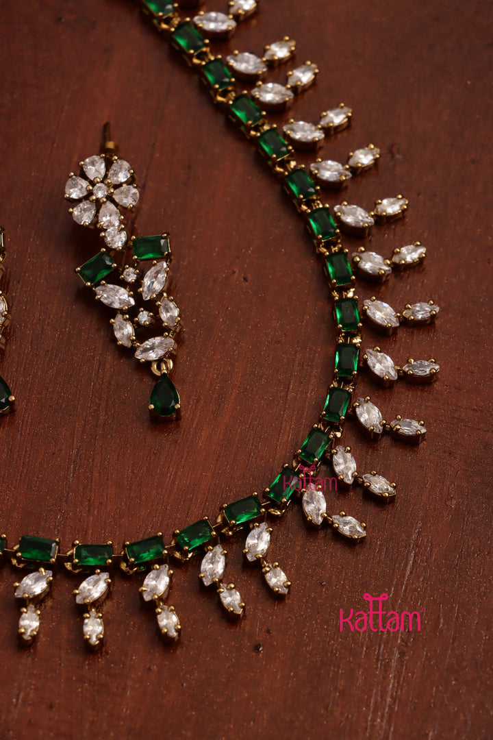 Cynthia - AD Stone Green Choker