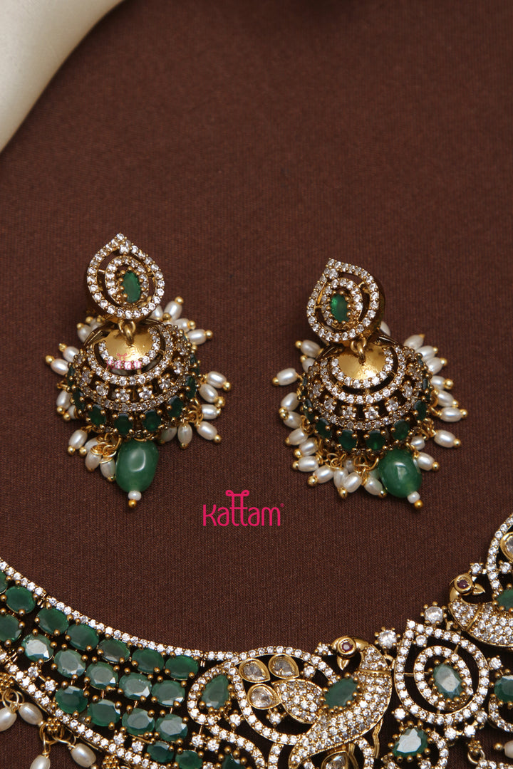 Saritha  - Peacock Bridal Green Choker
