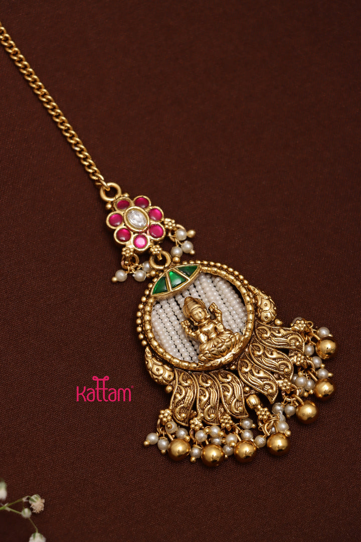 Lakshmi Beaded Maang Tikka - Goldball