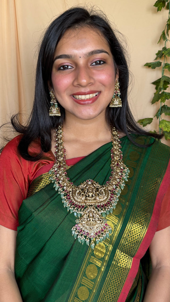 Antique Gajalakshmi beaded Bridal Haram