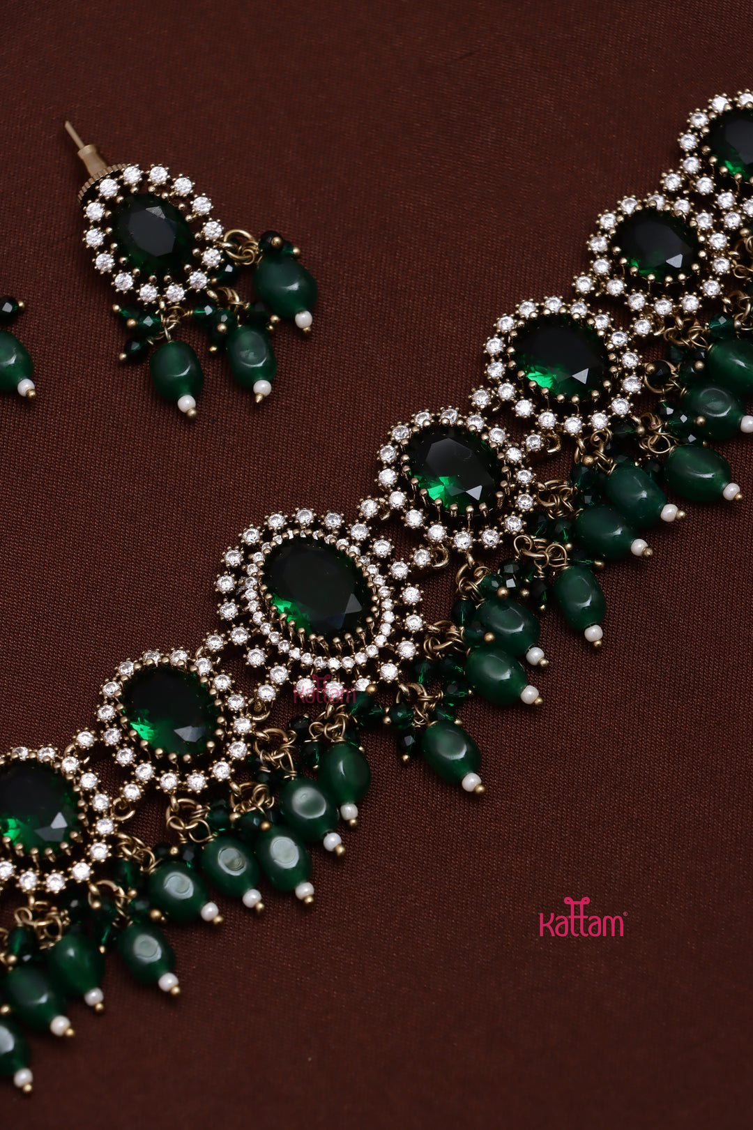 Dhanvi - AD Green Stone Choker