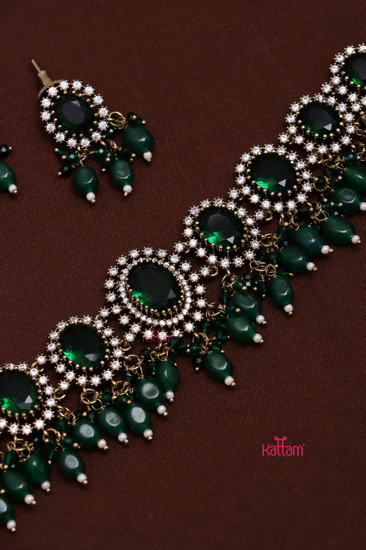 Dhanvi - AD Green Stone Choker