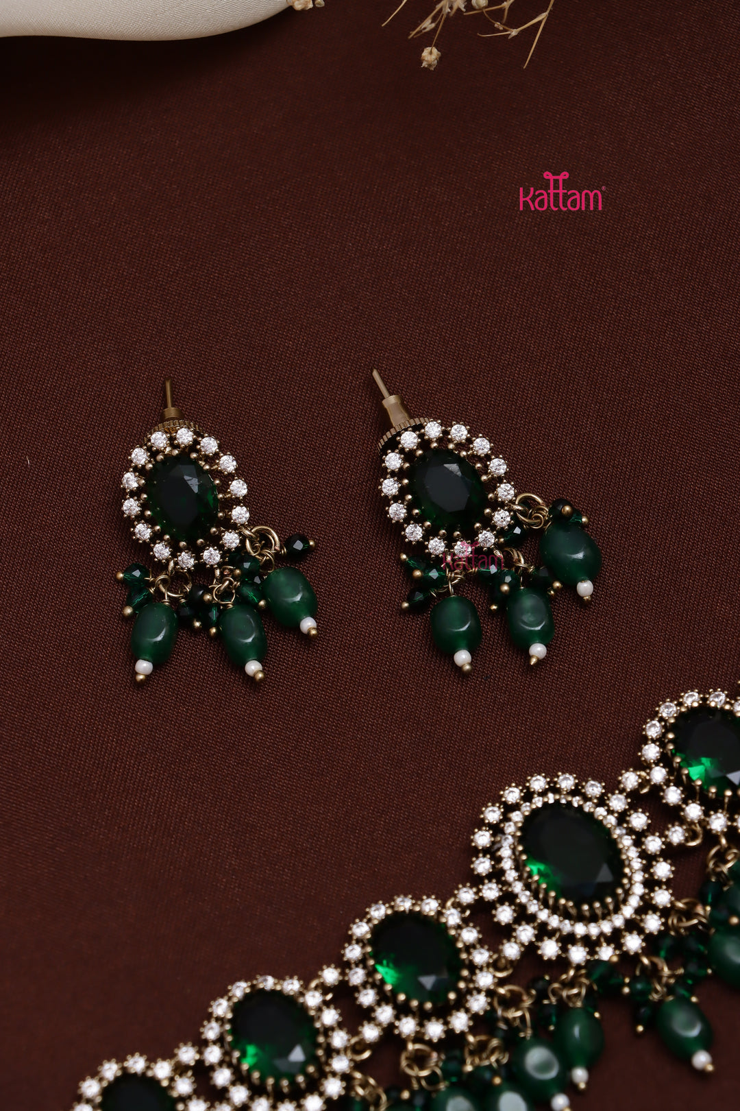 Dhanvi - AD Green Stone Choker