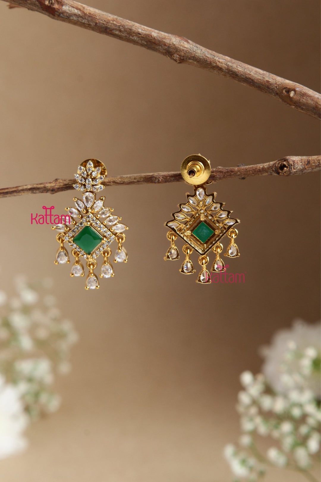 AD Stone Green Small Dangler - E859