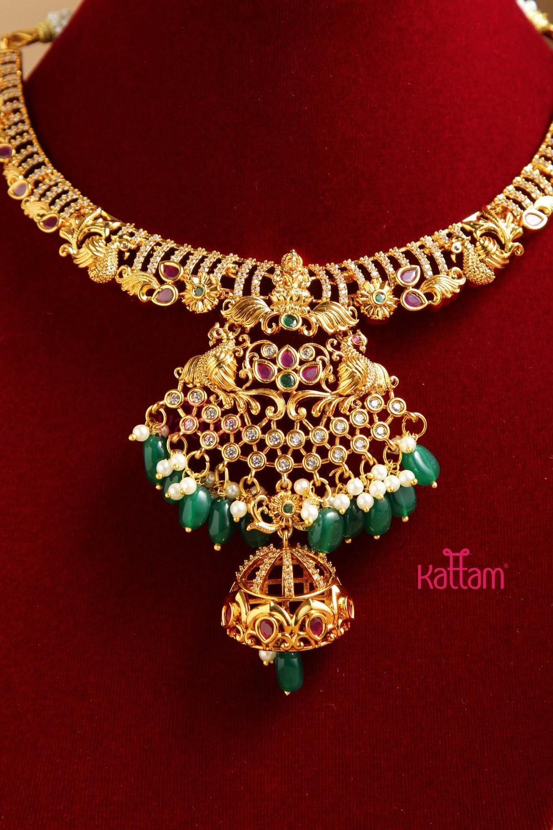 Amara - Peacock Beaded Necklace - N2997