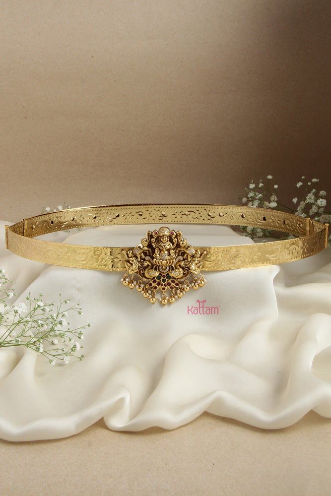 Antique Gajalakshmi Grand Semi Bridal Hip Belt - HB102