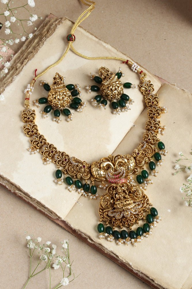 Antique Nakshi Bead Short Necklace - N2634