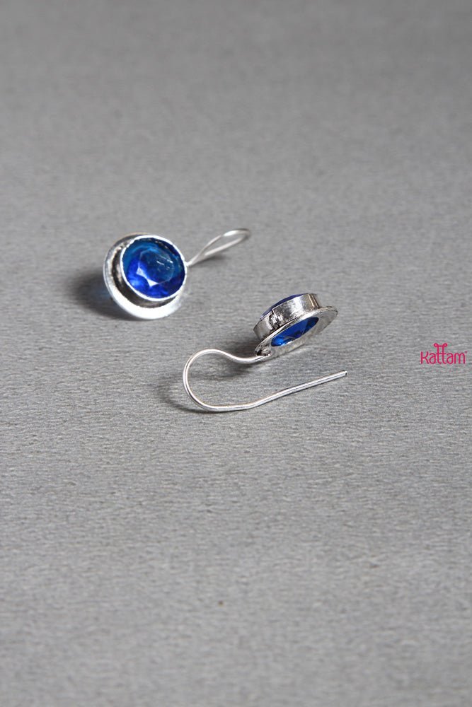 Blue Silver Hook Drop - E294
