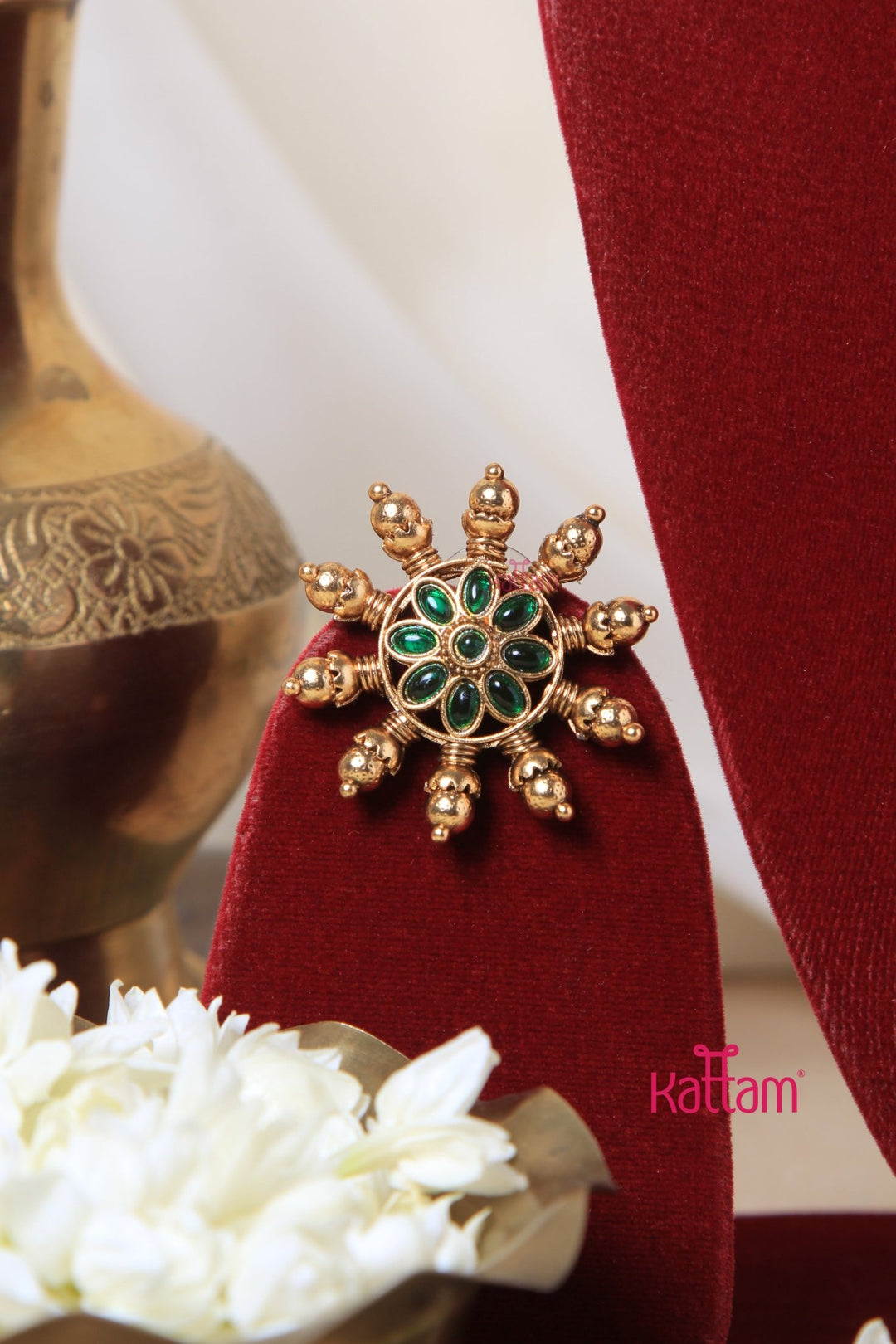 Budgetted Chakra Pearl Choker - Green - N3052