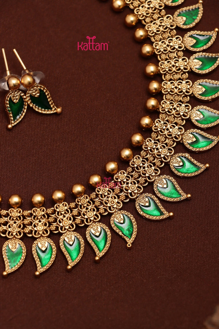 Budgetted Green Palakka Choker Set - N3708