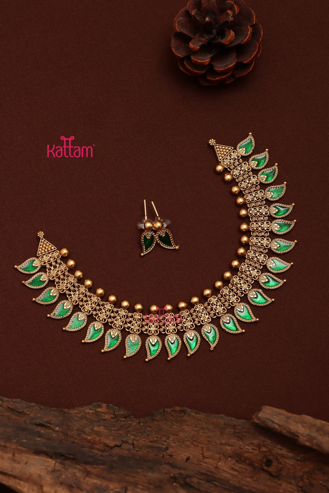 Budgetted Green Palakka Choker Set - N3708