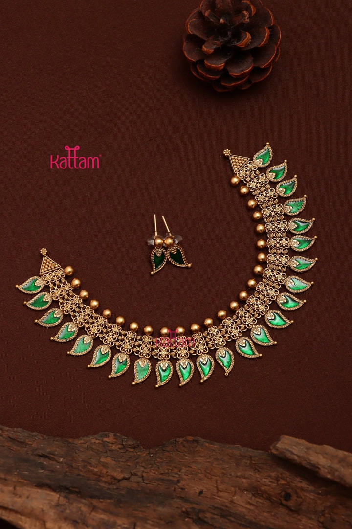 Budgetted Green Palakka Choker Set - N3708