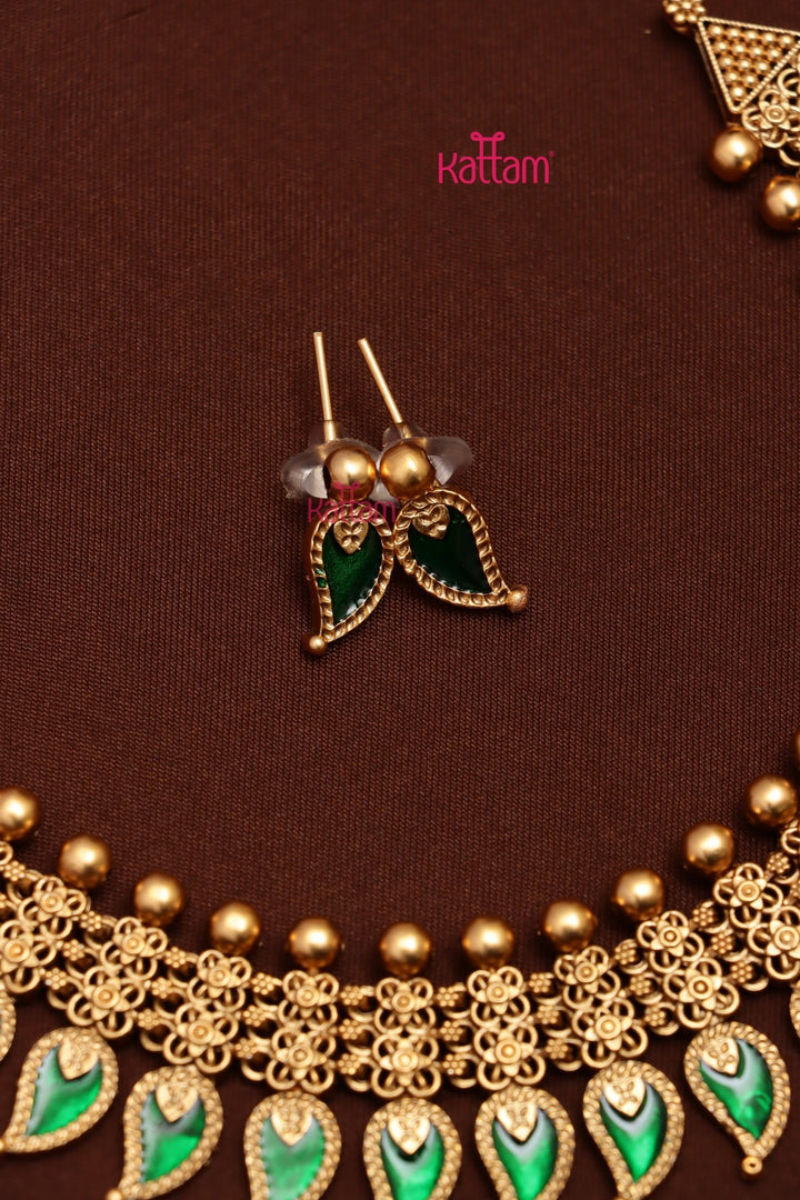 Budgetted Green Palakka Choker Set - N3708