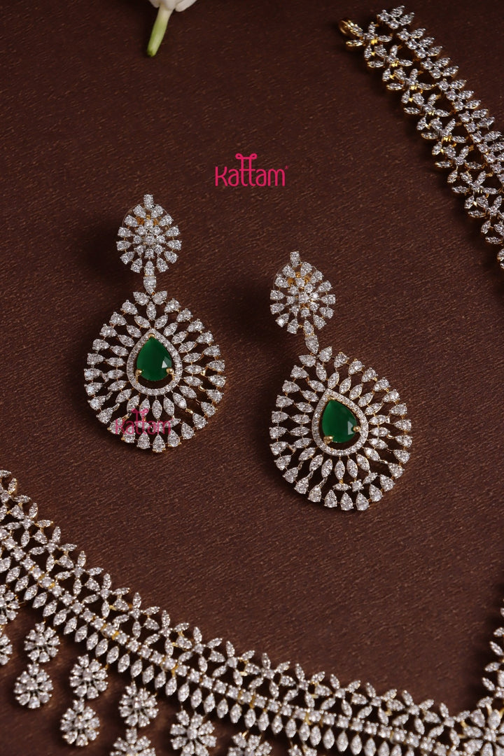 Catherina - AD Stone Semibridal Green Mid - length Haram - N5332