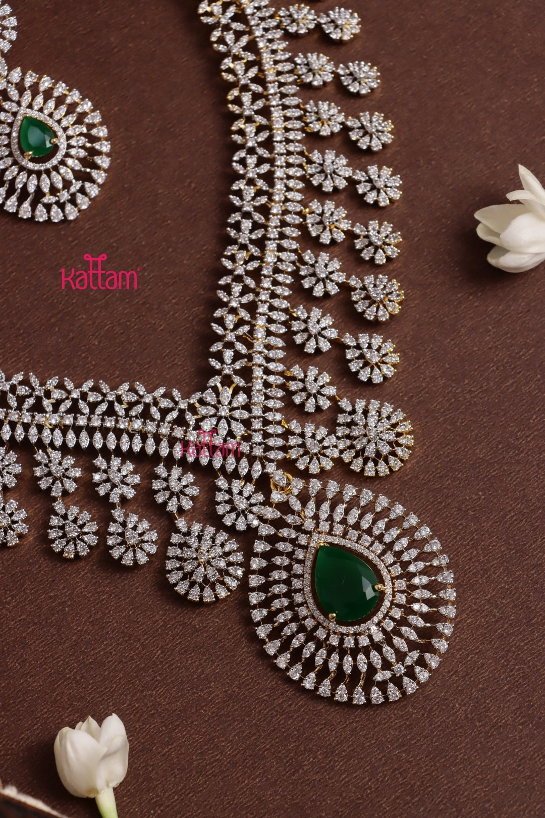 Catherina - AD Stone Semibridal Green Mid - length Haram - N5332