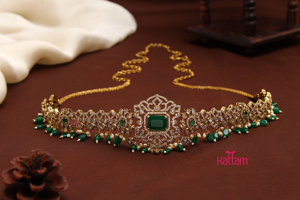 Celina - Victorian AD Green HipChain - HB195