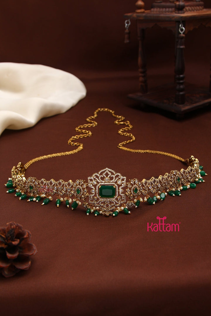 Celina - Victorian AD Green HipChain - HB195