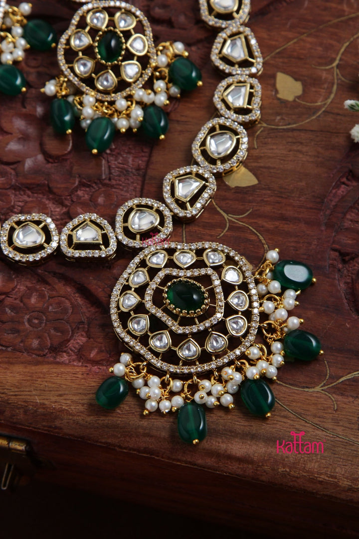 Charvi - American Diamond Green Short Necklace - N5104