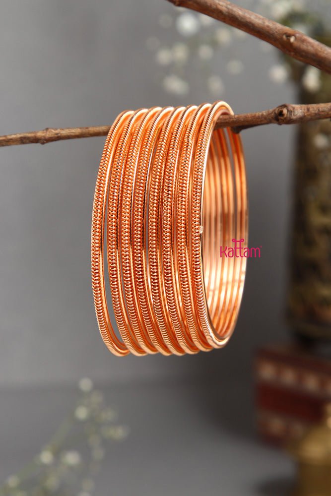 Copper Metal Fancy Bangle - B383 - V4