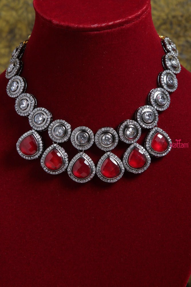 Designer Red Stone Necklace - N1700