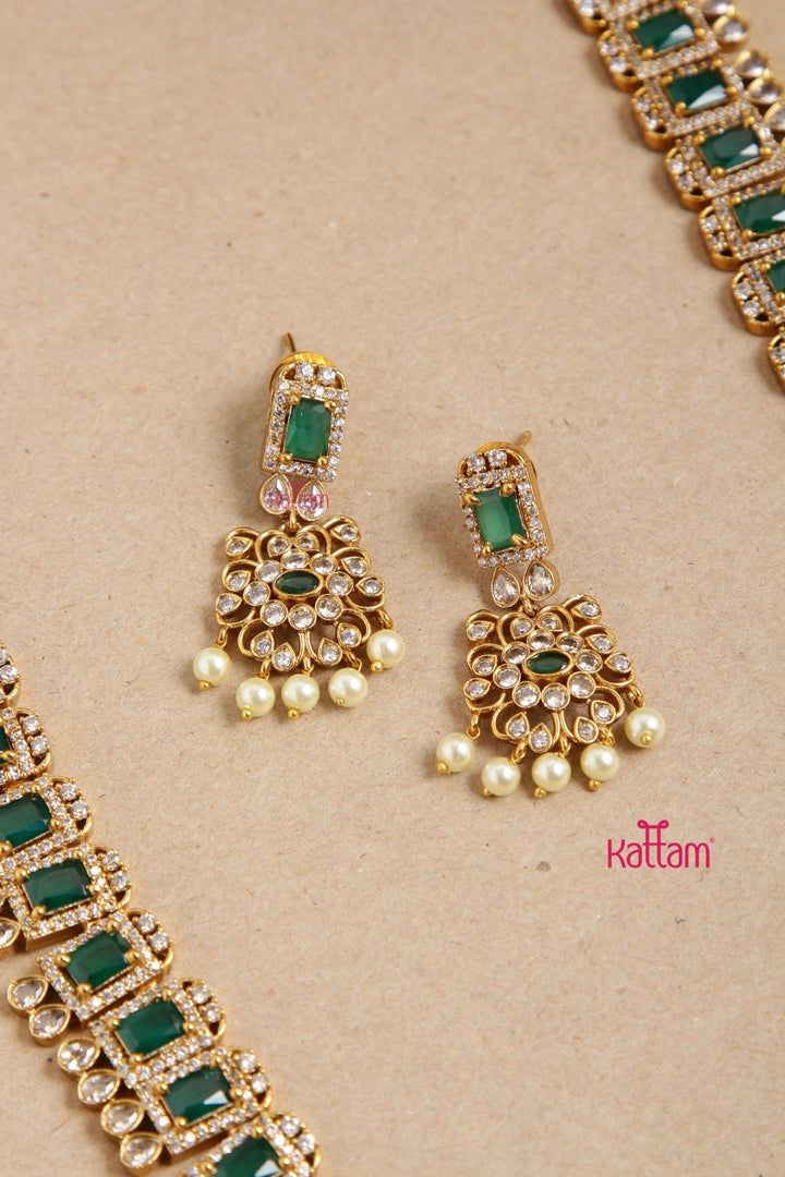 Elegant Green Stone Haram - N3089