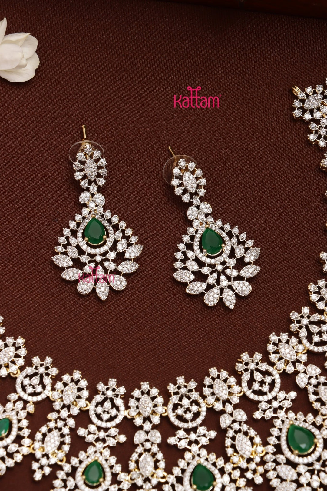 Faiza - AD Semi Bridal Green Choker Set - N5315